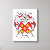 Rocha Family Crest Canvas Afdruk (Voorkant)