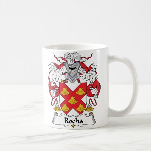 Rocha Family Crest Koffiemok (Rechts)