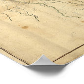 Rochambeau's March van Yorktown naar Boston Map Poster (Hoek)