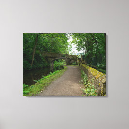 Rochdale Canal, Luddendenfoot Canvas Afdruk