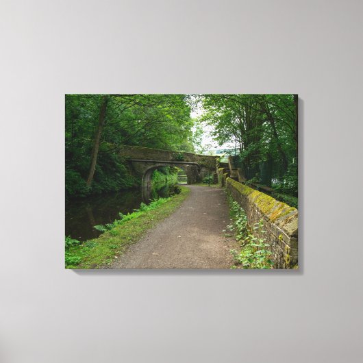 Rochdale Canal, Luddendenfoot Canvas Afdruk (Voorkant)