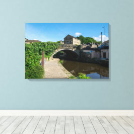 Rochdale Canal, Luddendenfoot Canvas Afdruk