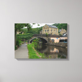 Rochdale Canal, Luddendenfoot Canvas Afdruk