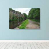Rochdale Canal, Luddendenfoot Canvas Afdruk (Insitu (Houten vloer))