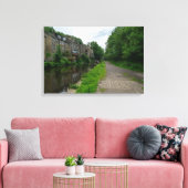Rochdale Canal, Luddendenfoot Canvas Afdruk (Insitu (Woonkamer))