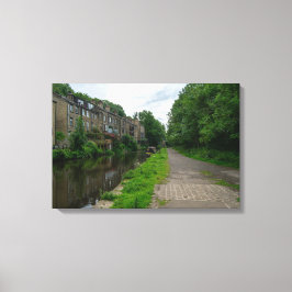Rochdale Canal, Luddendenfoot Canvas Afdruk