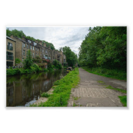 Rochdale Canal, Luddendenfoot Foto Afdruk