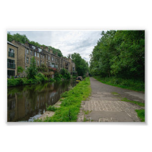 Rochdale Canal, Luddendenfoot Foto Afdruk