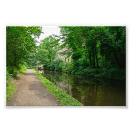 Rochdale Canal, Luddendenfoot Foto Afdruk