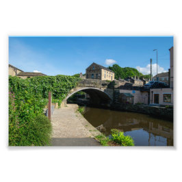 Rochdale Canal, Luddendenfoot Foto Afdruk