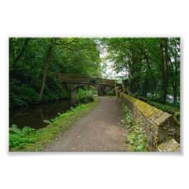 Rochdale Canal, Luddendenfoot Foto Afdruk