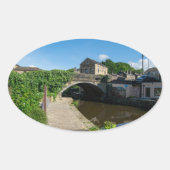 Rochdale Canal, Luddendenfoot Ovale Sticker (Voorkant)