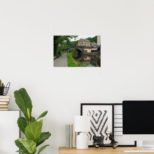 Rochdale Canal, Luddendenfoot Poster (Thuiskantoor)