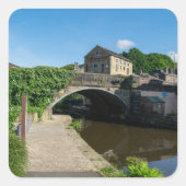 Rochdale Canal, Luddendenfoot Vierkante Sticker (Voorkant)