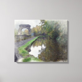 Rochdale Canal Sagar Richards Arch Canvas Afdruk