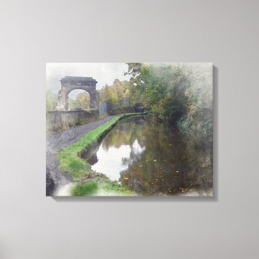 Rochdale Canal Sagar Richards Arch Canvas Afdruk (Voorkant)