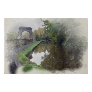 Rochdale Canal, Sagar Richards-boog, Luddendenfoot Perfect Poster