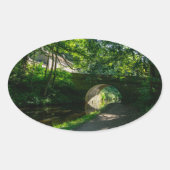 Rochdale Canal, Sowerby Bridge Ovale Sticker (Voorkant)