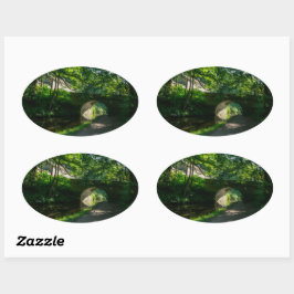 Rochdale Canal, Sowerby Bridge Ovale Sticker