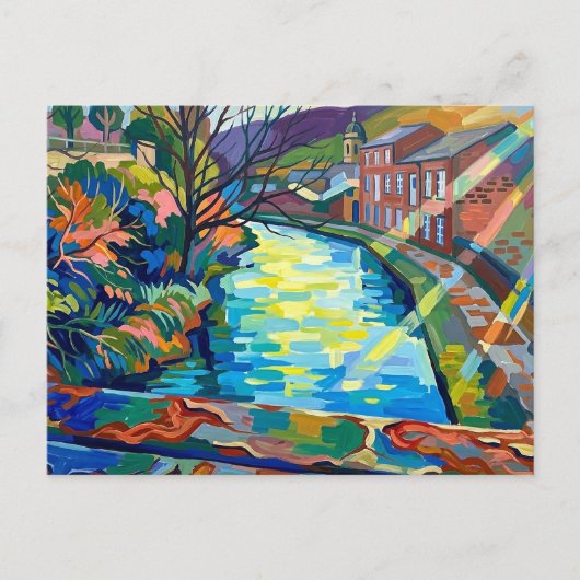 Rochdale Kanaal Sowerby Bridge Briefkaart (Voorkant)