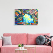 Rochdale Kanaal Sowerby Bridge Canvas Afdruk (Insitu (Woonkamer))