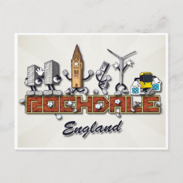 Rochdale tekenfilmfiguren briefkaart