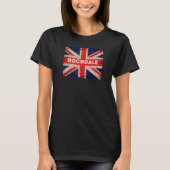 Rochdale vlag Pioneers Town Lancashire Born Bred T-shirt (Voorkant)