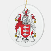 Roche Family Crest Keramisch Ornament (Links)