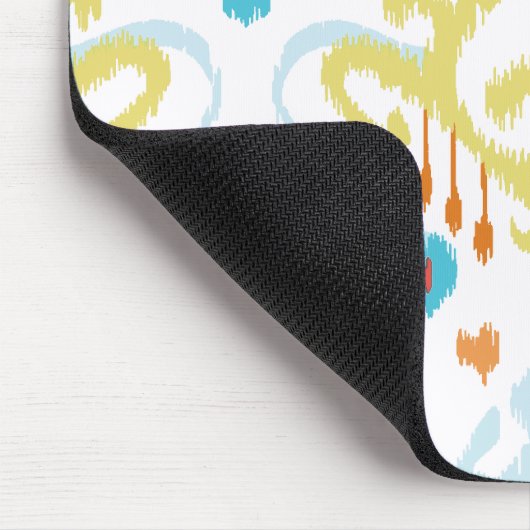 Roche felgeel en blauw stamblad afdrukken muismat (Hoek)