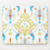 Roche felgeel en blauw stamblad afdrukken muismat (Voorkant)