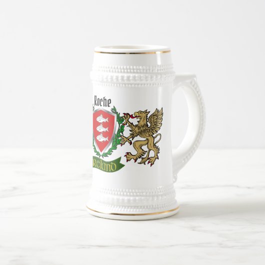 Roche Irish Shield Beer Stein Bierpul (Voorkant rechts)