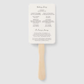 Rochelle Cream Modern Hedendaags Elegant Bruiloft Handwaaier (Achterkant)