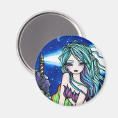Rochelle Mermaid Fantasy Fairy Vuurtoren Magneet (Voorkant / Achterkant)