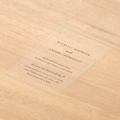 Rochelle Modern Hedendaags Elegant Bruiloft Acryl Uitnodigingen (Laagn)