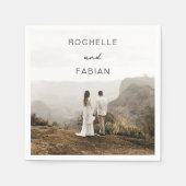 Rochelle Modern Hedendaags Elegant Bruiloft Servet (Voorkant)