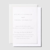 Rochelle Modern Hedendaags Elegant Bruiloft Vellum Uitnodigingen (Offset)