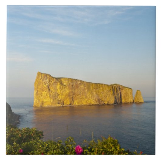 Rocher Perce (Perce Rock), Quebec, Canada. Tegeltje (Voorkant)