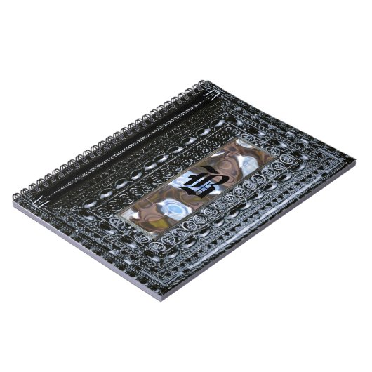 Rochester Blue Victoriaans Gothic Monogram Notitieboek (Linkerzijde)