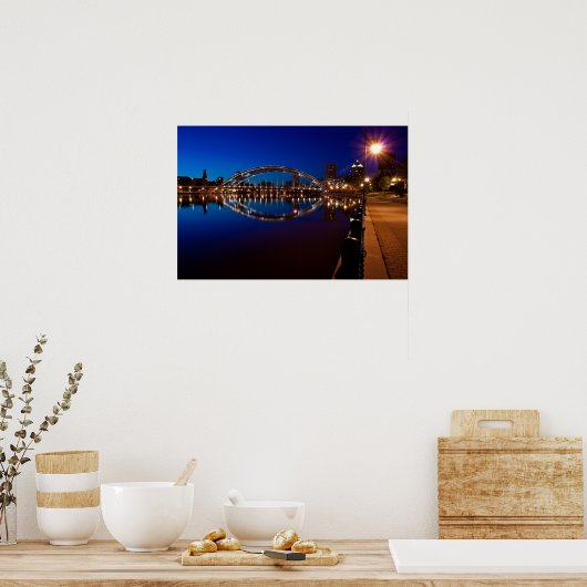 Rochester en de Douglass-Anthony Bridge Poster (Keuken)