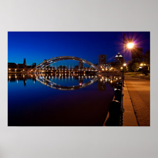 Rochester en de Douglass-Anthony Bridge Poster