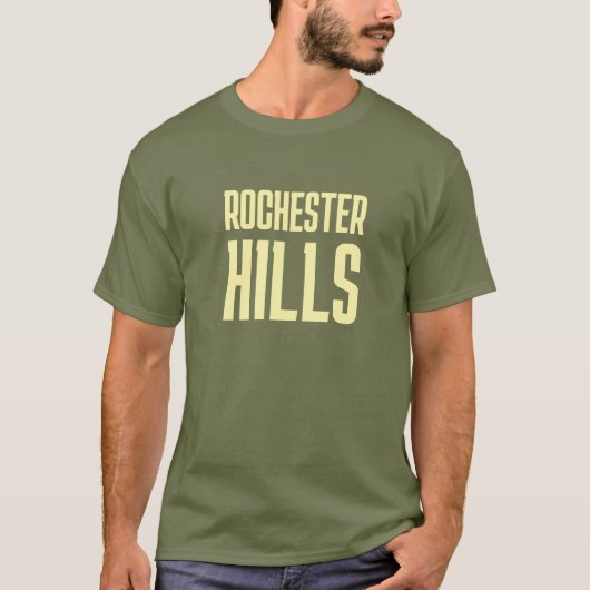 Rochester Hills Michigan Printed T-Shirt (Voorkant)