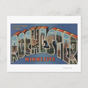 Rochester, Minnesota - Grote Letter-scènes Briefkaart