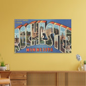 Rochester, Minnesota - Grote Letter-scènes Canvas Afdruk (Insitu (Woonkamer))