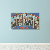 Rochester, Minnesota - Grote Letter-scènes Canvas Afdruk (Insitu (Houten vloer))