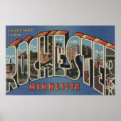 Rochester, Minnesota - Grote Letter-scènes Poster (Voorkant)