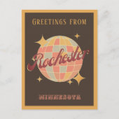 Rochester Minnesota NY Disco Retro  Postcar Briefkaart (Voorkant)
