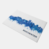 Rochester Minnesota Skyline Blue Deurmat (Schuin)