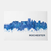Rochester Minnesota Skyline Blue Deurmat (Voorkant)