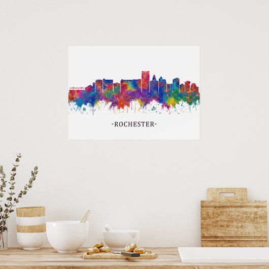 Rochester Minnesota Skyline Poster (Keuken)