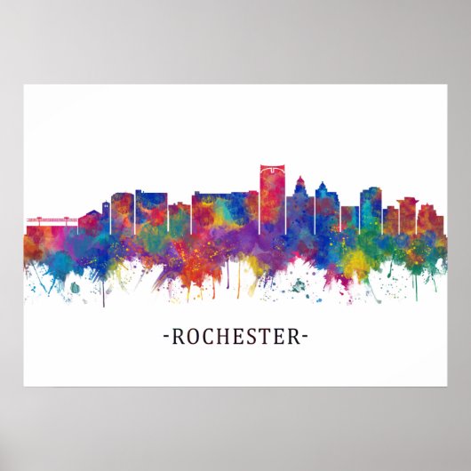 Rochester Minnesota Skyline Poster (Voorkant)